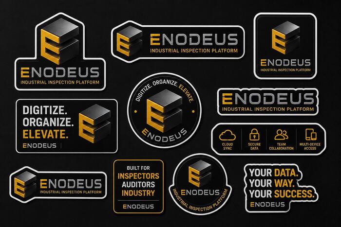 ENODEUS die-cut logo sticker pack